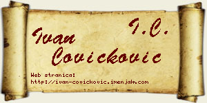 Ivan Čovičković vizit kartica